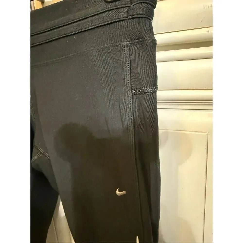 Nike Women's Dri-fit Running Cropped Capri Activewear Leggings Black Small